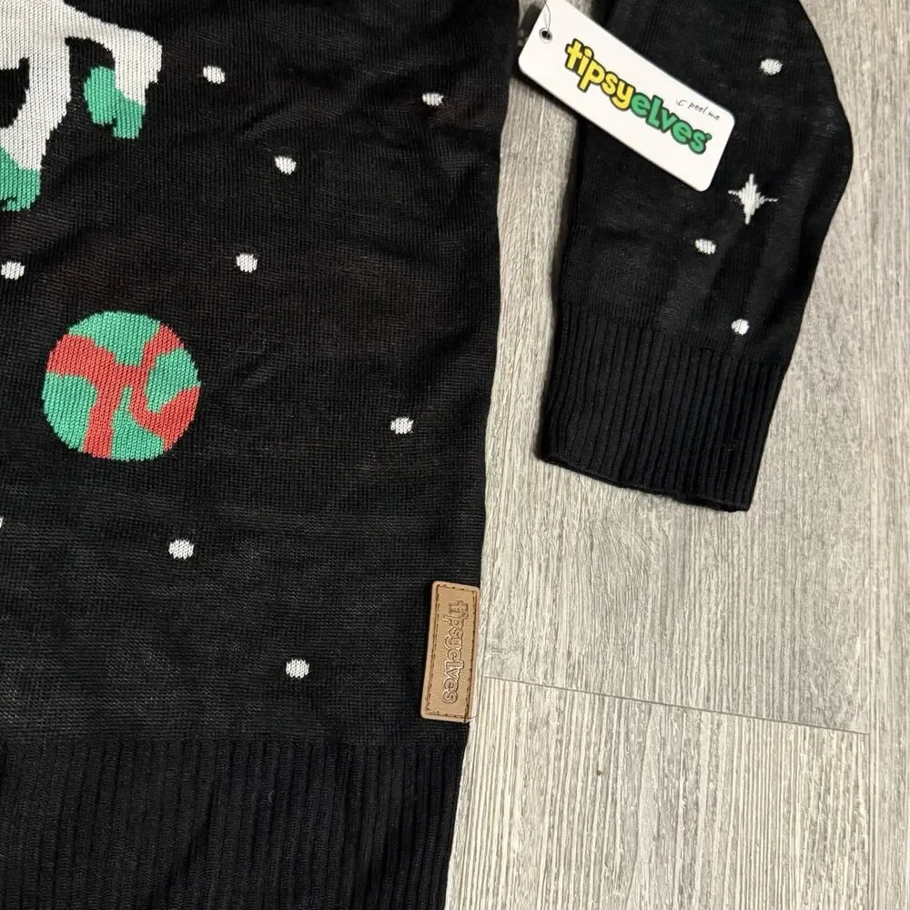 Tipsy Elves Ugly‎ Cute Christmas Sweater Women’s Cosmic Santa Unicorn NWT Large - Picture 5 of 10